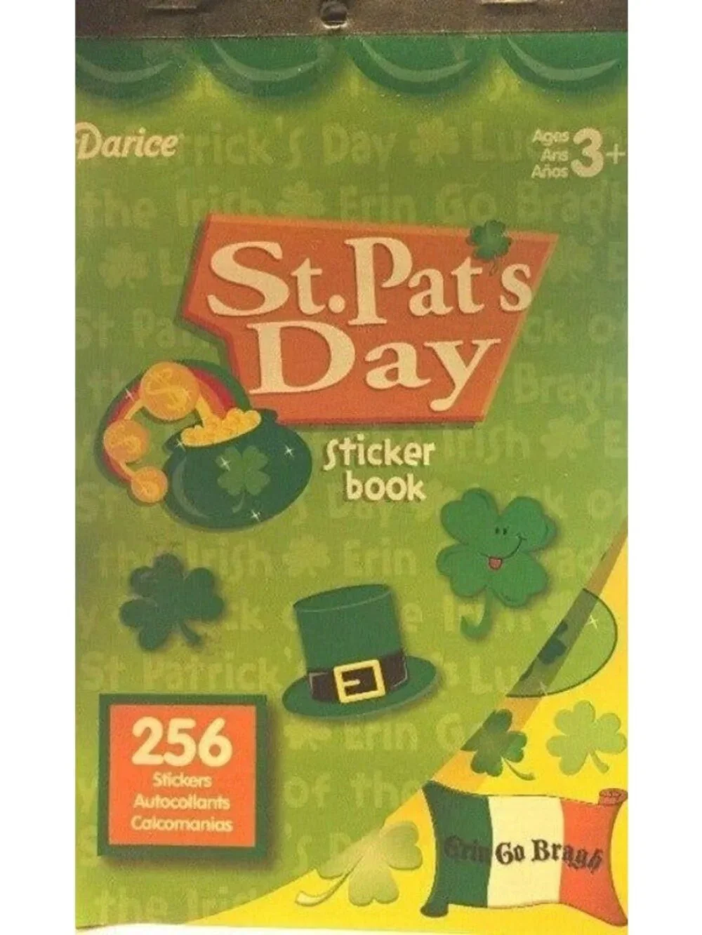 St. Pats Day Sticker Book For Ages 3+ With 256 Darice Stickers new 3+